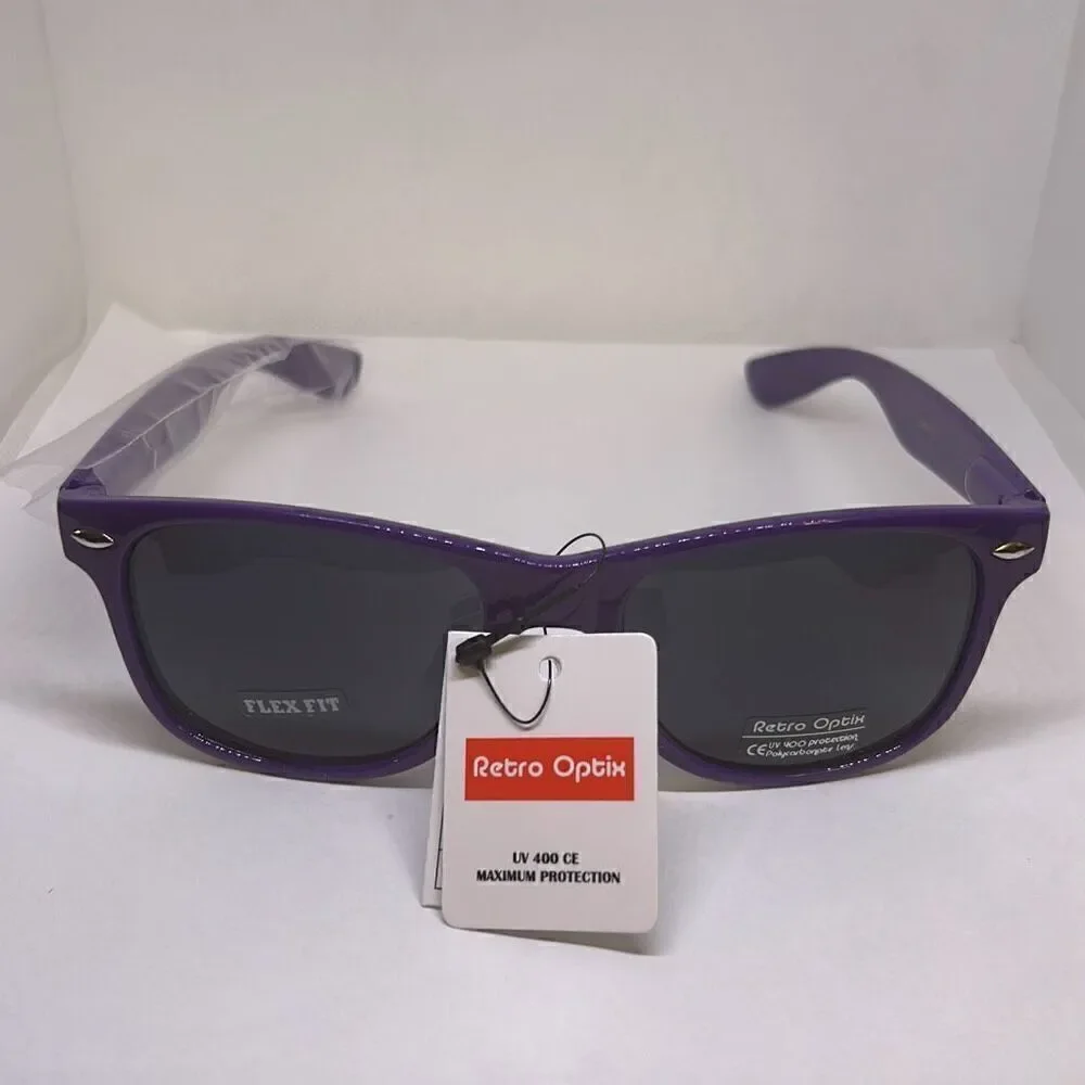 Neon Purple Retro Sunglasses
